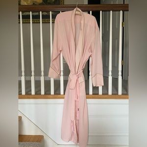 VTG Victorias Secret Gold Label Pink Full Robe Large